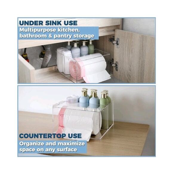 Trash Bag Kitchen and Bathroom Organizer - Large Garbage Bag under Sink Dispense - Picture 2 of 9